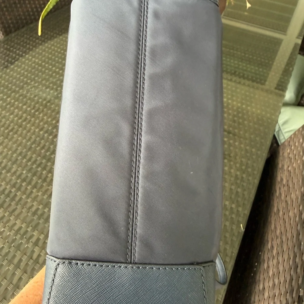 Michael Kors Eva Nylon Gabardine Navy Blue Small Tote Bag